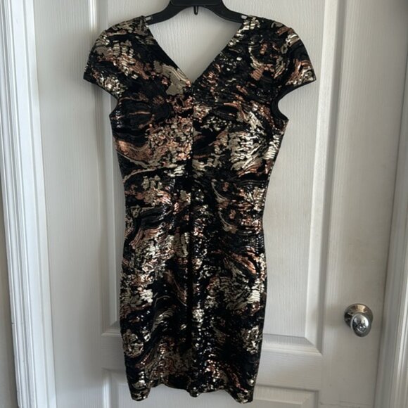 Dress the population Sequin Evening Dress Brown Sz. L - Picture 6 of 8